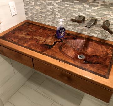 Wood sink