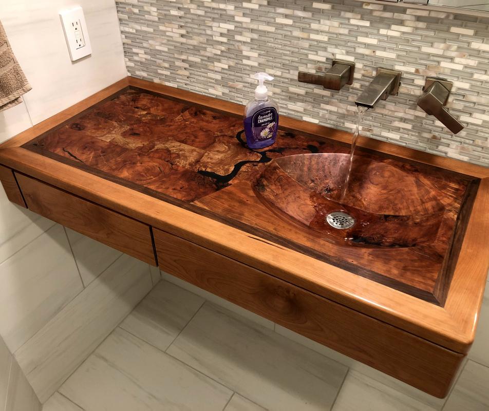 Wood sink